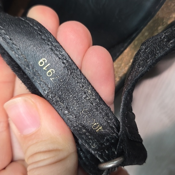 Ecco Women's Hook&loop Leather Strappy Black Sandals Shoes Sz 40/9-9.5 - Picture 10 of 12